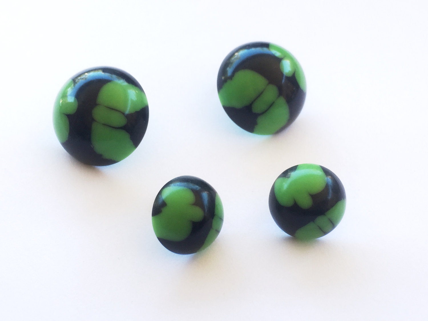 green black lucite earrings