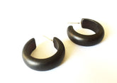 black hoop earrings small