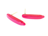 hot pink lucite studs