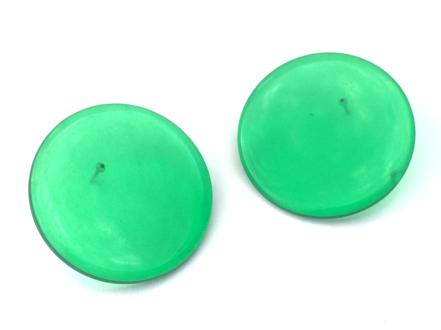 emerald green big earrings