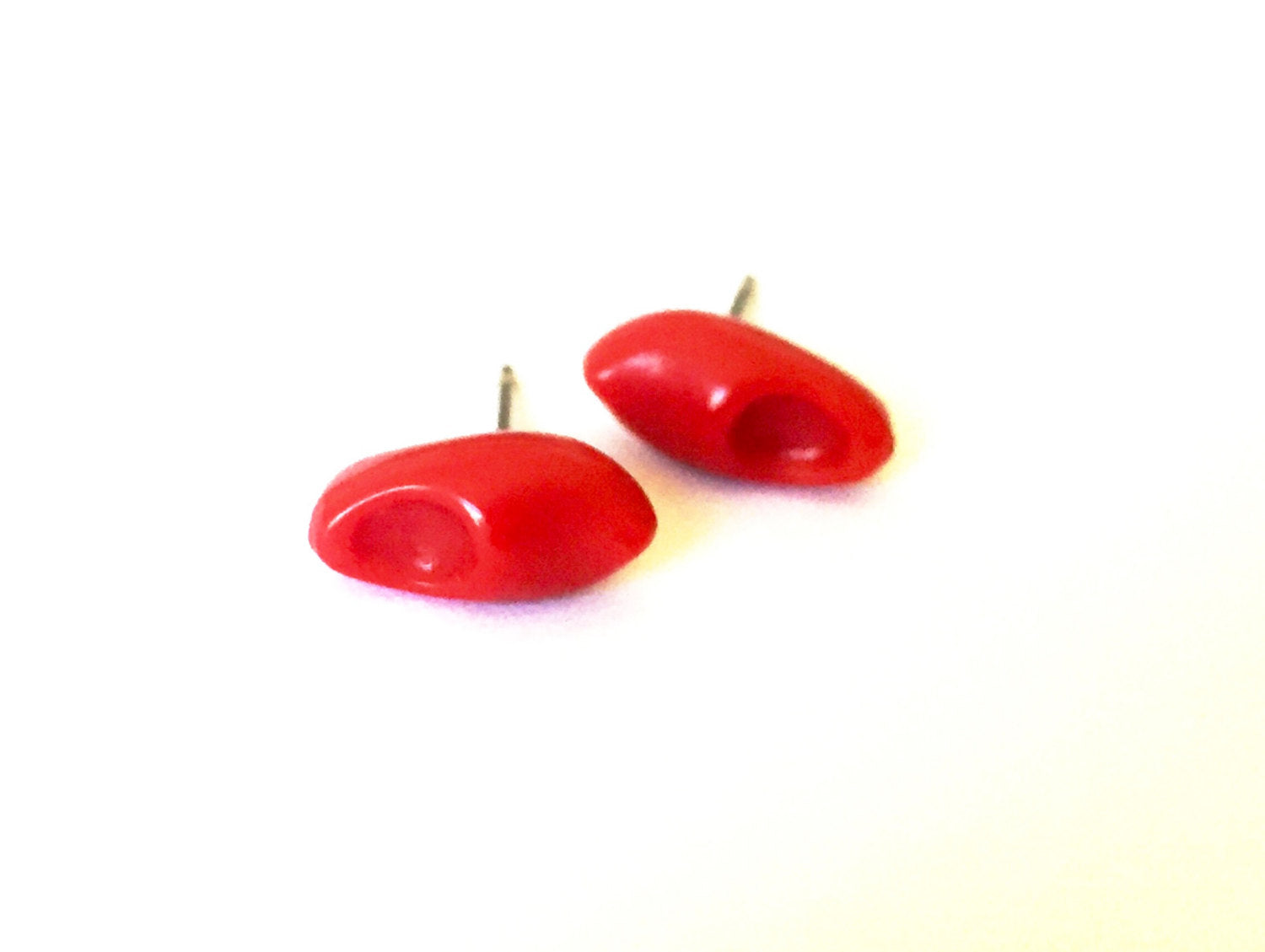 bright red shoe earrings