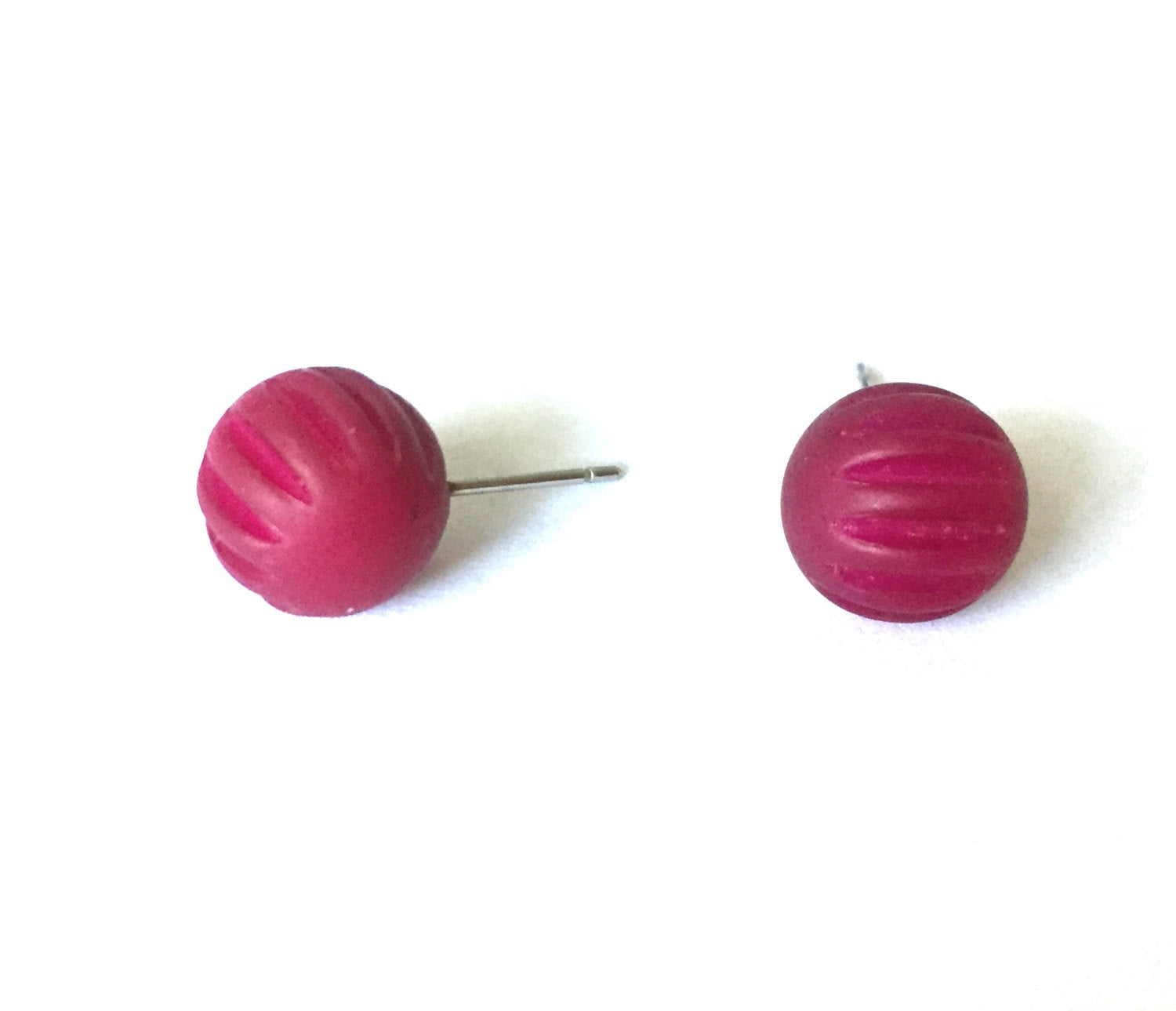 berry stud earrings