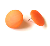 bright orange disc earrings