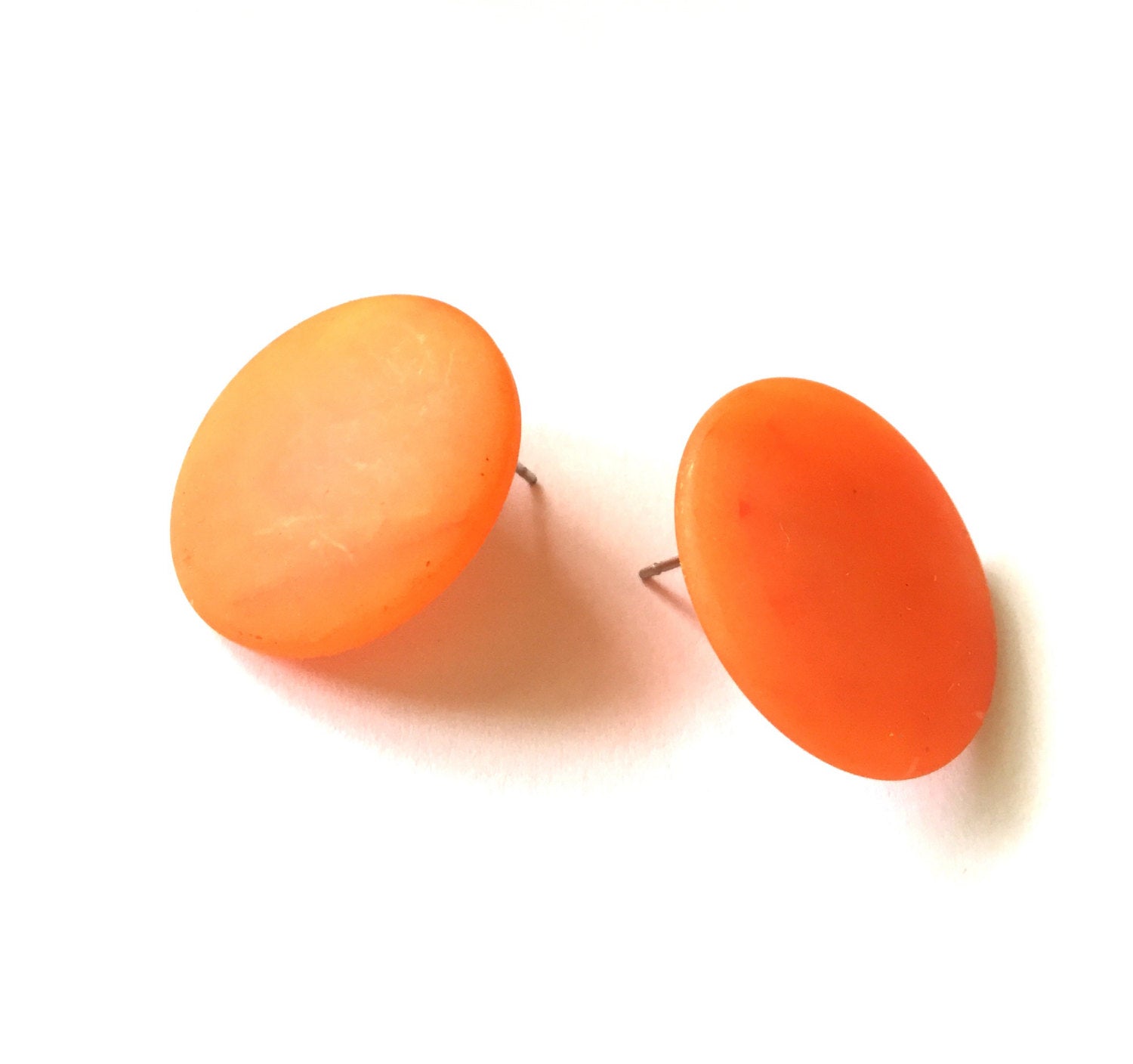 matte orange earrings