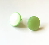 light green stud earrings