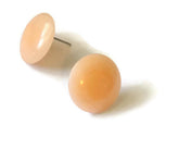 peach disc earrings