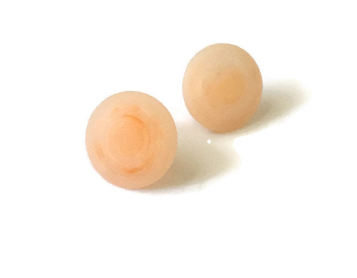 peach disc studs