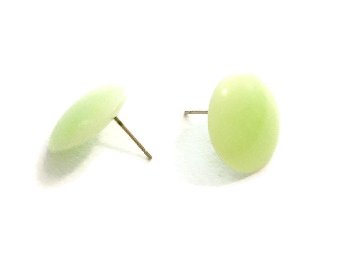 mint green post earrings