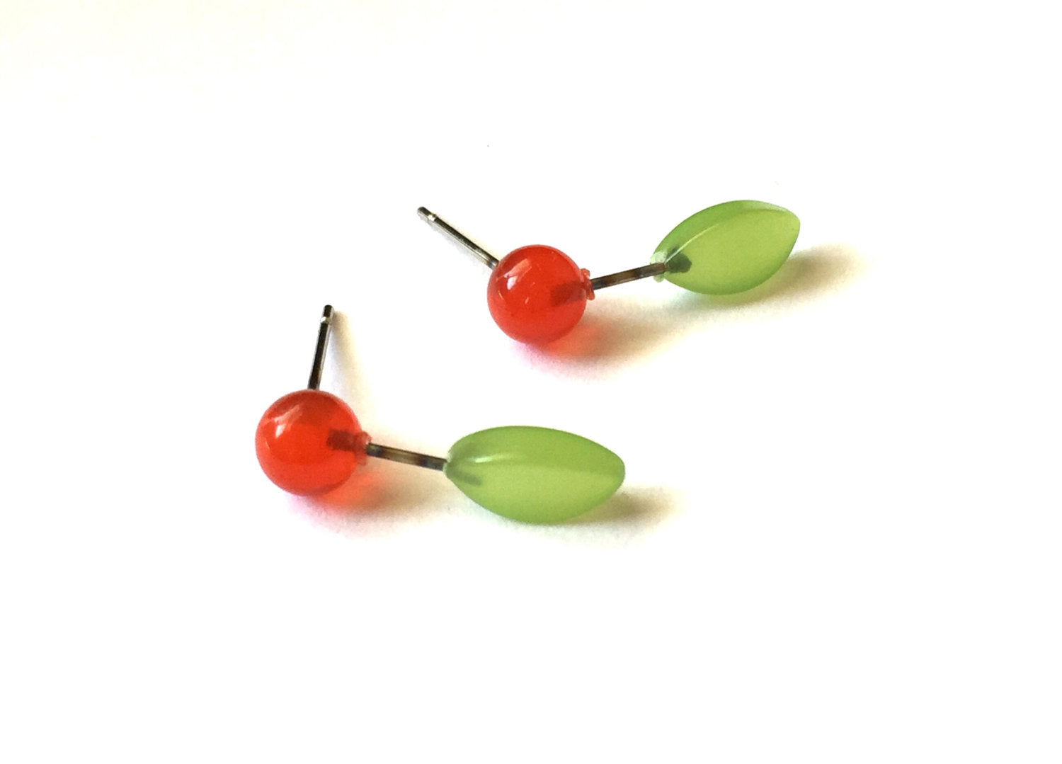 vintage cherry earrings