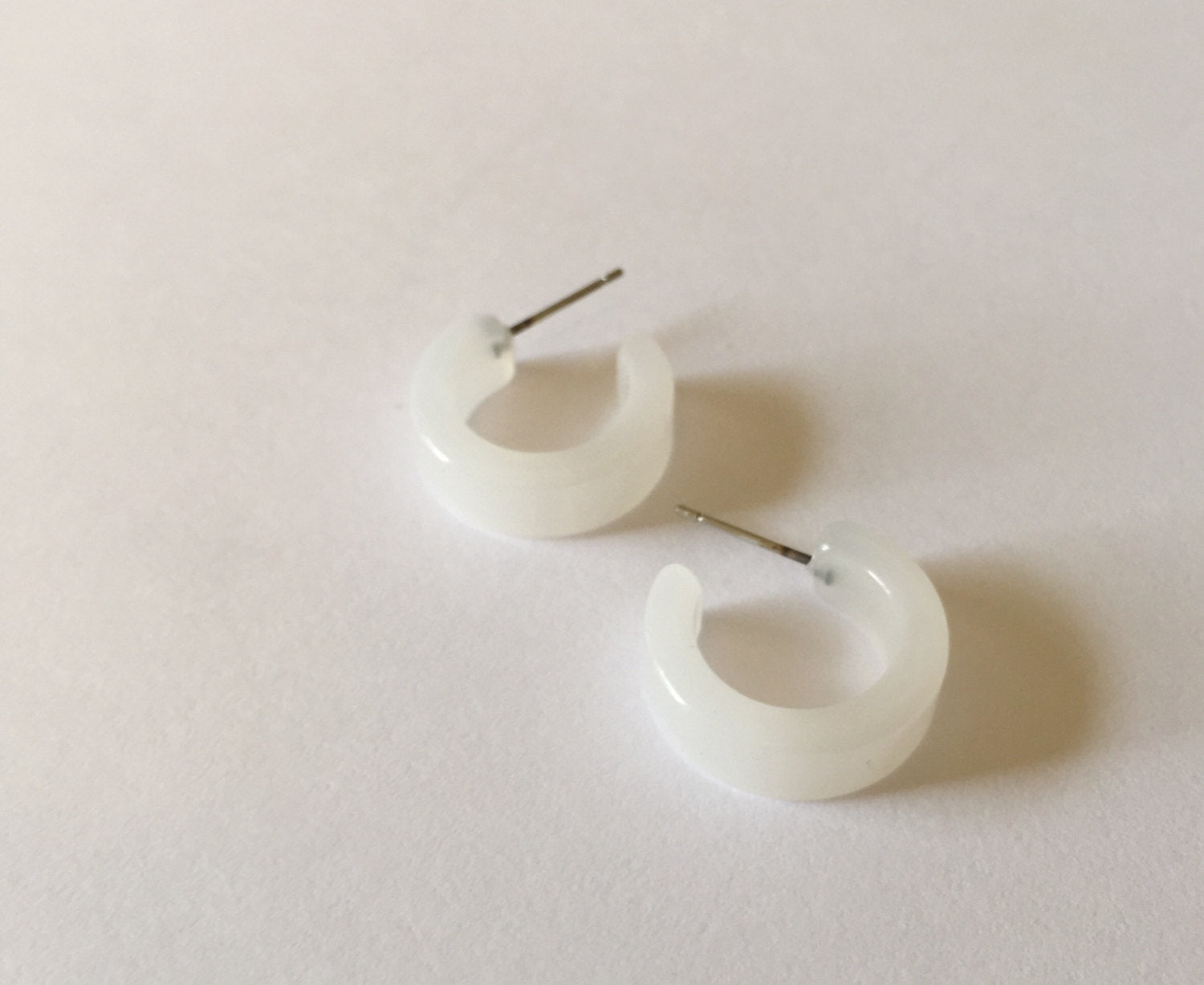 white lucite hoops