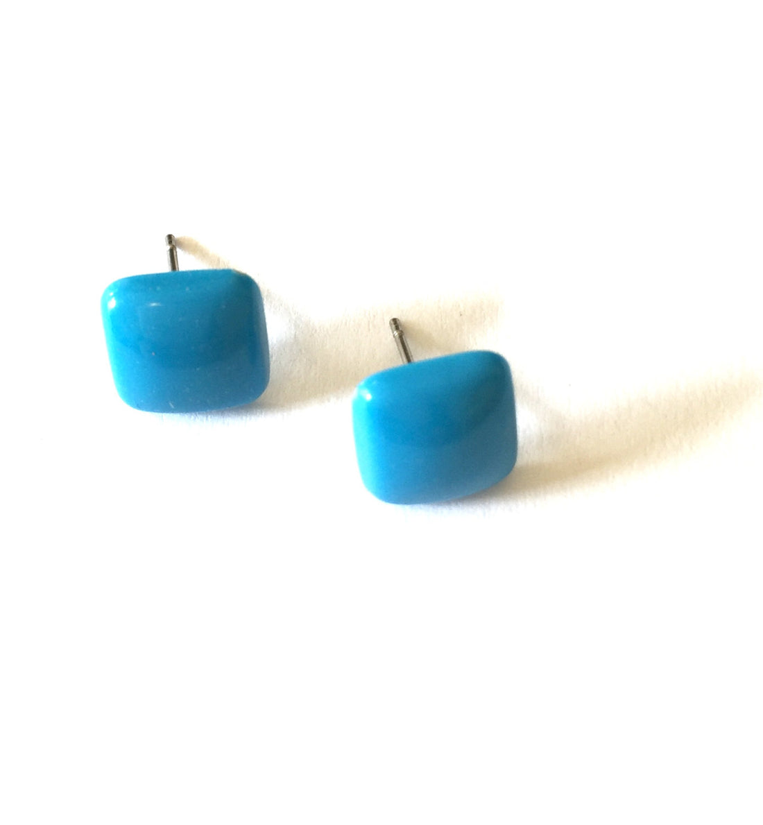 turquoise square earrings