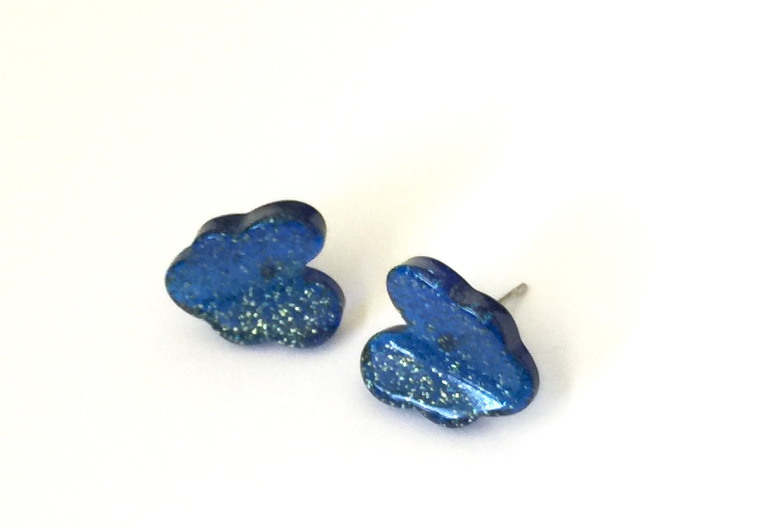 dark blue stud earrings