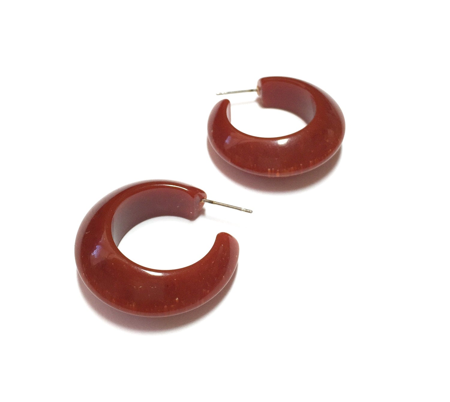 vintage hoop earrings rust