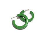 green lucite earrings