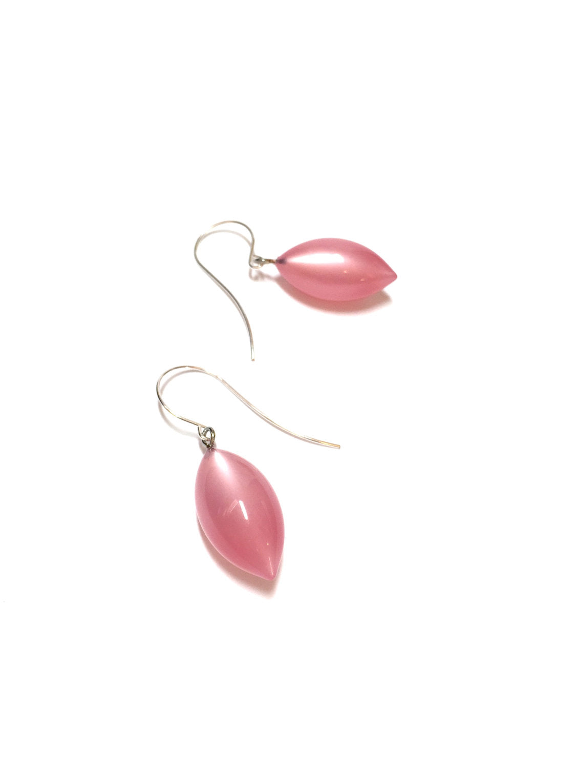 pink moonglow drop earrings