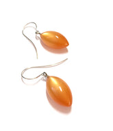 orange pod drop earrings