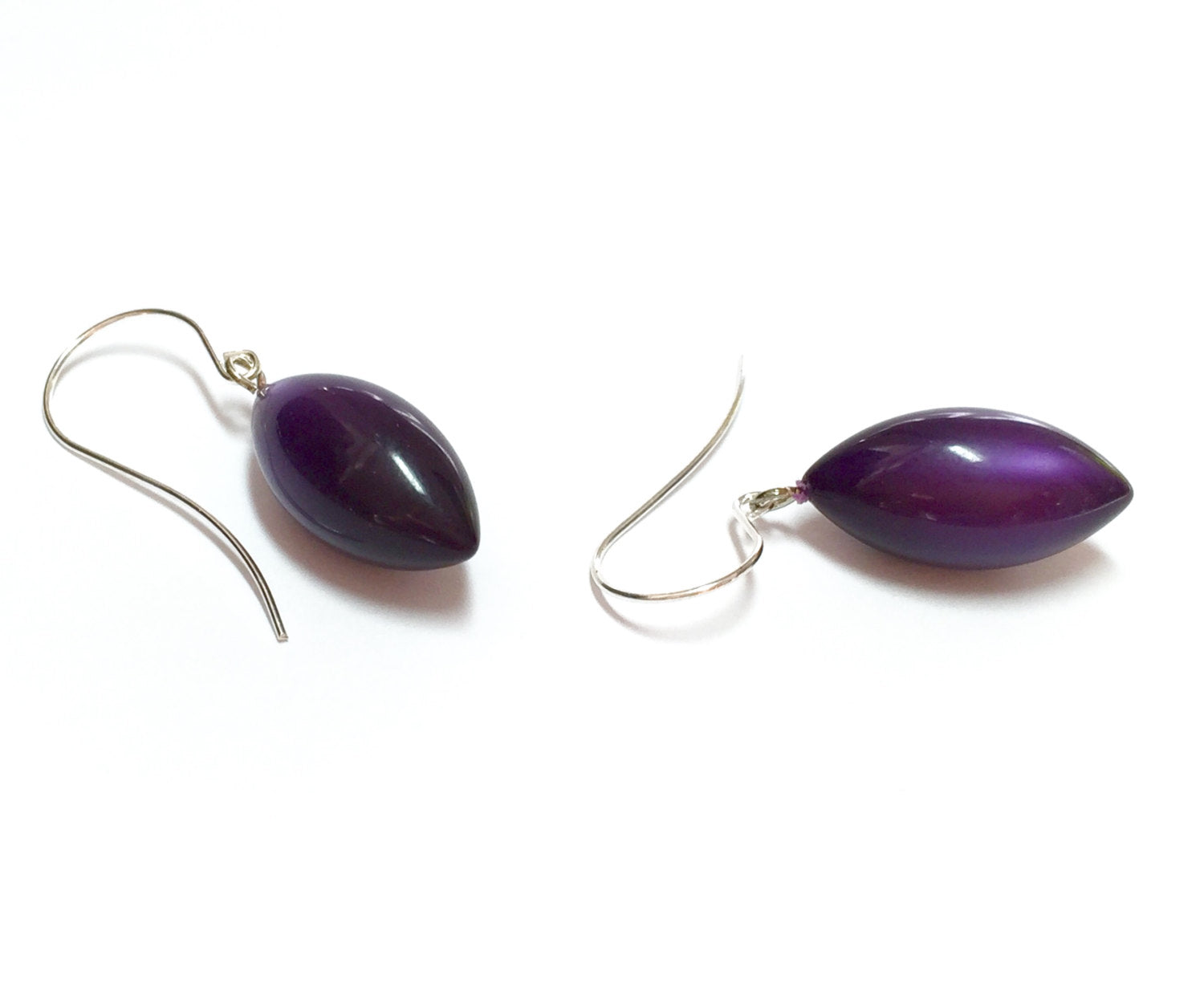 purple drop earrings