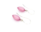 pink pod drop earrings