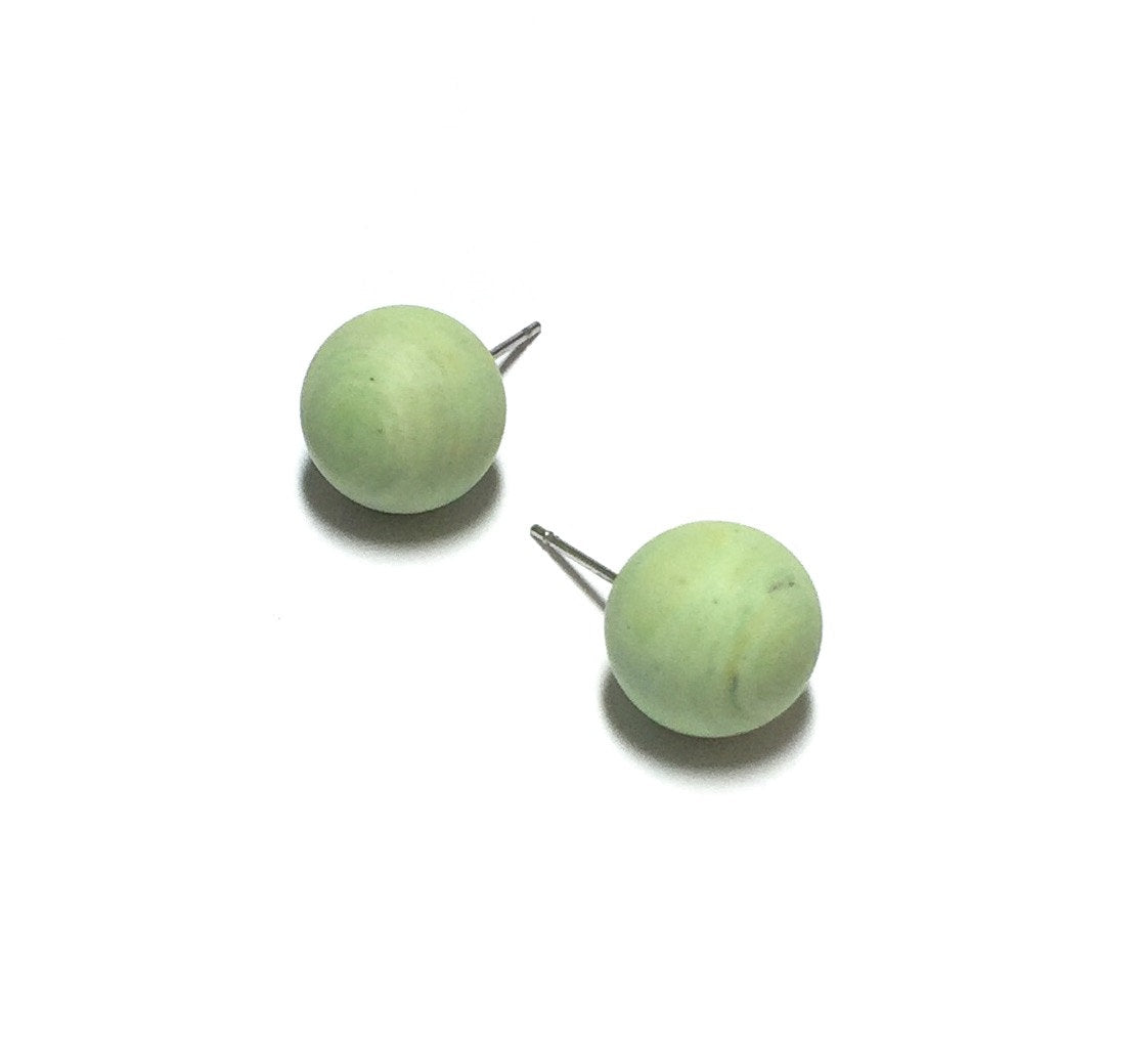 pastel green lucite studs