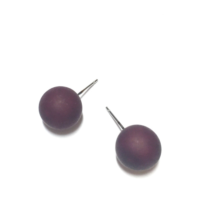 eggplant purple earrings