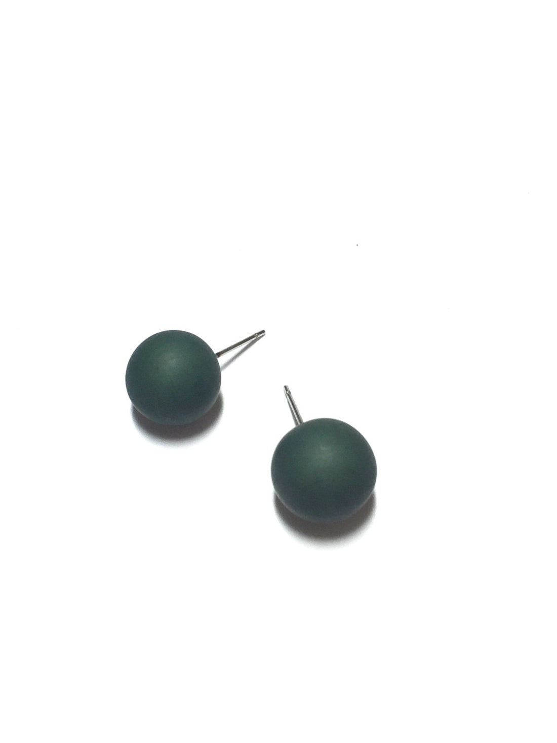 matte green studs