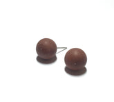dark brown stud earrings
