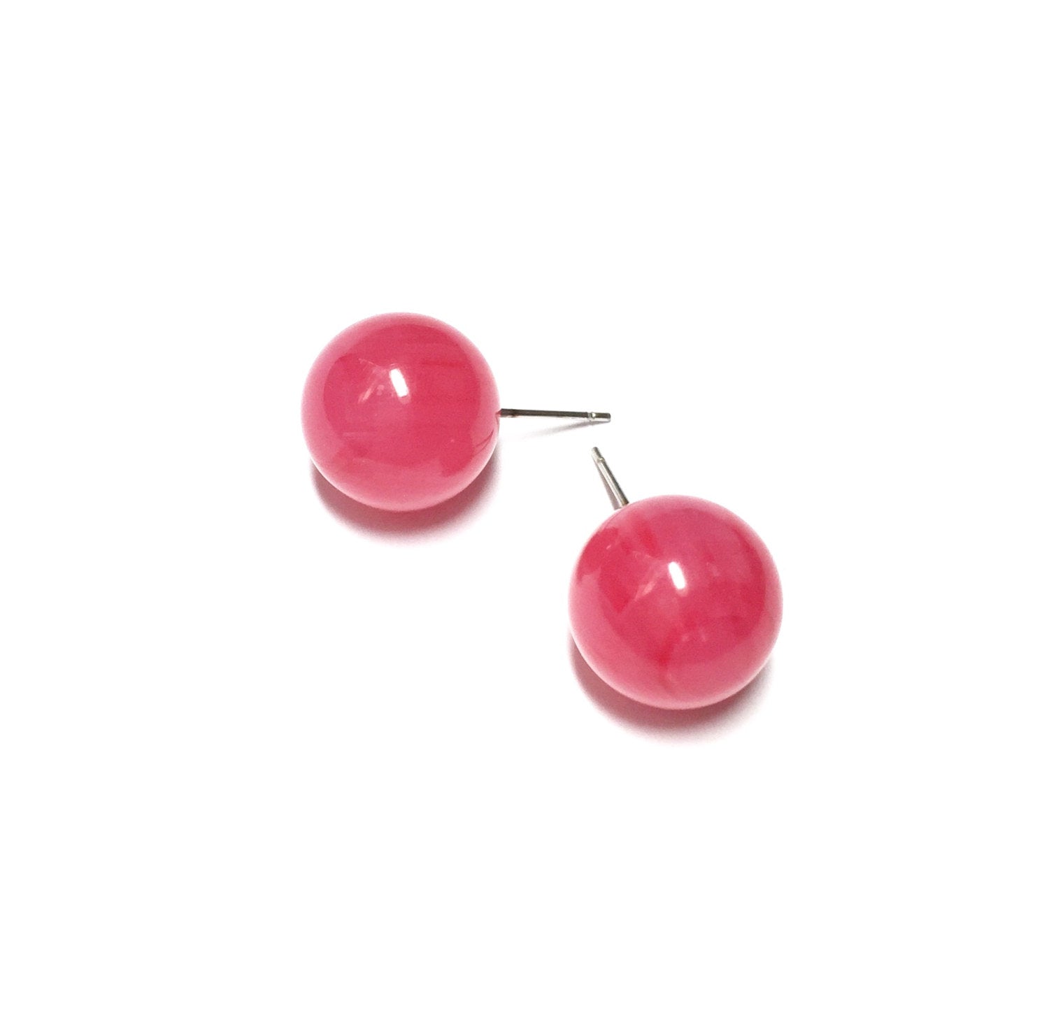 pink lucite earrings