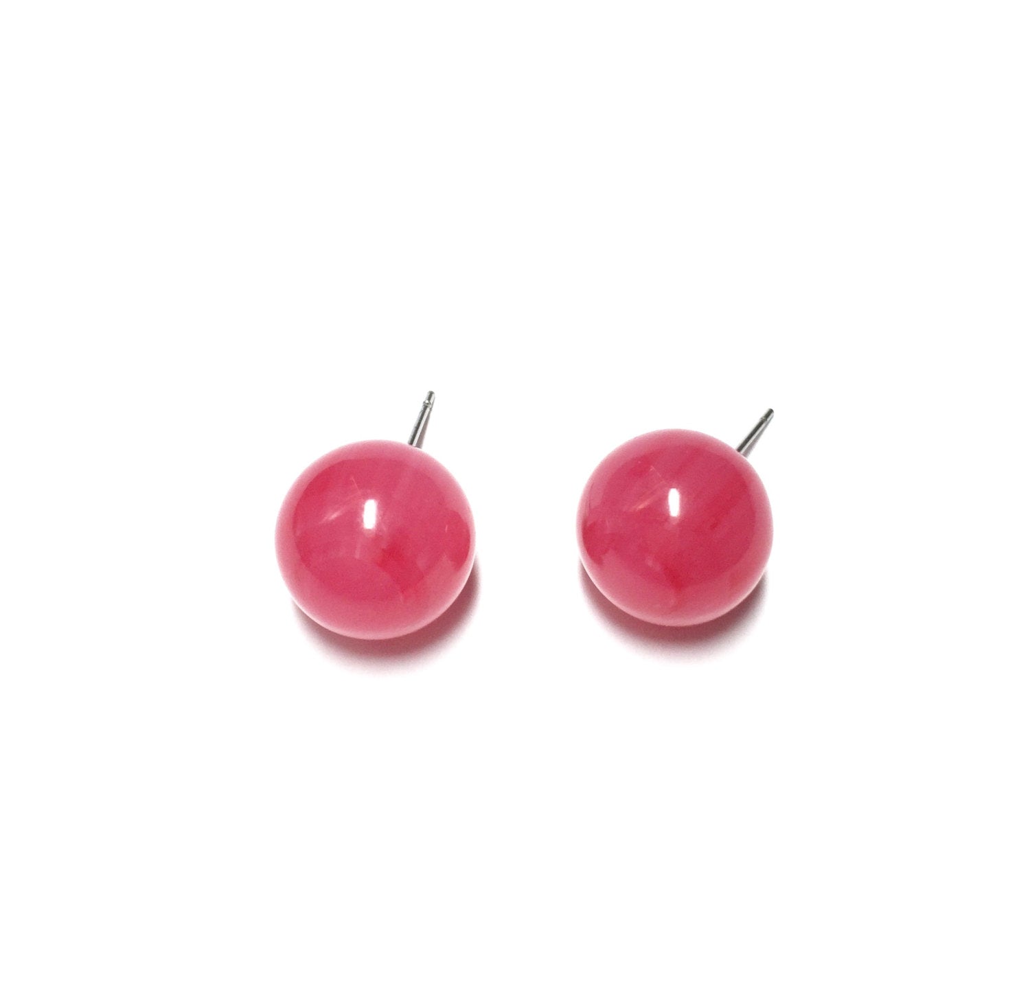 marbled pink earrings