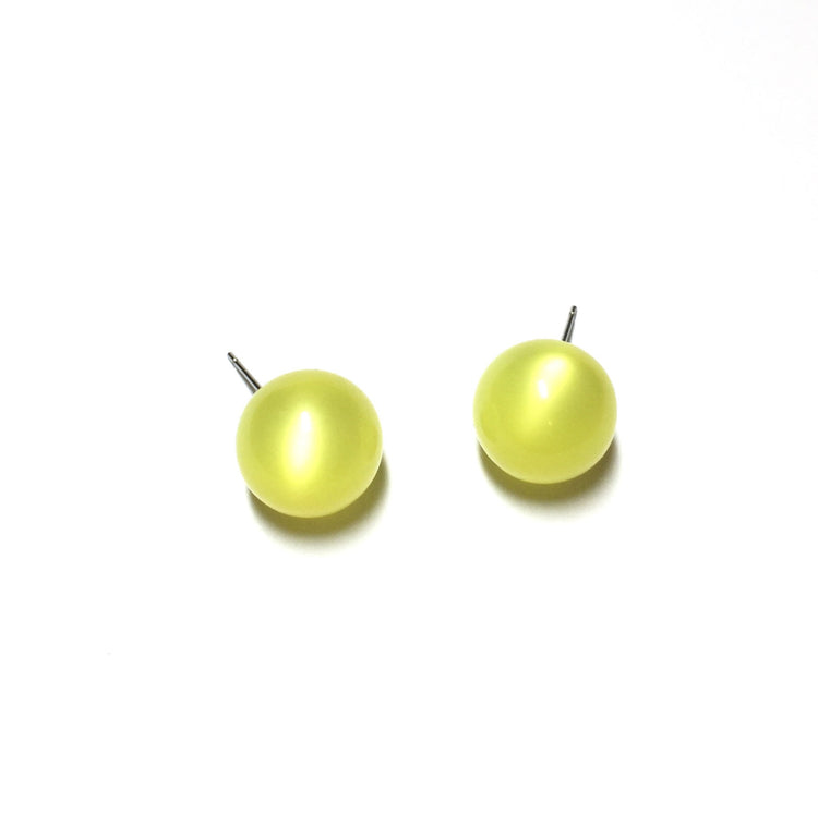 yellow moonglow post earrings