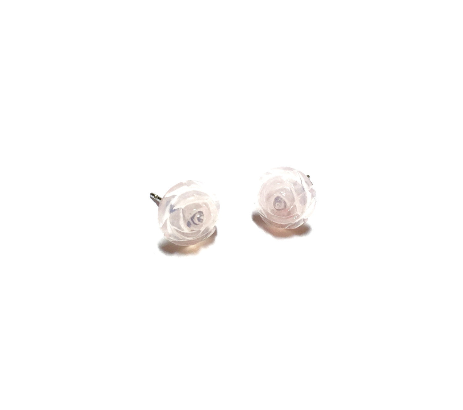 80s rose earrings