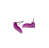 small purple post earrings