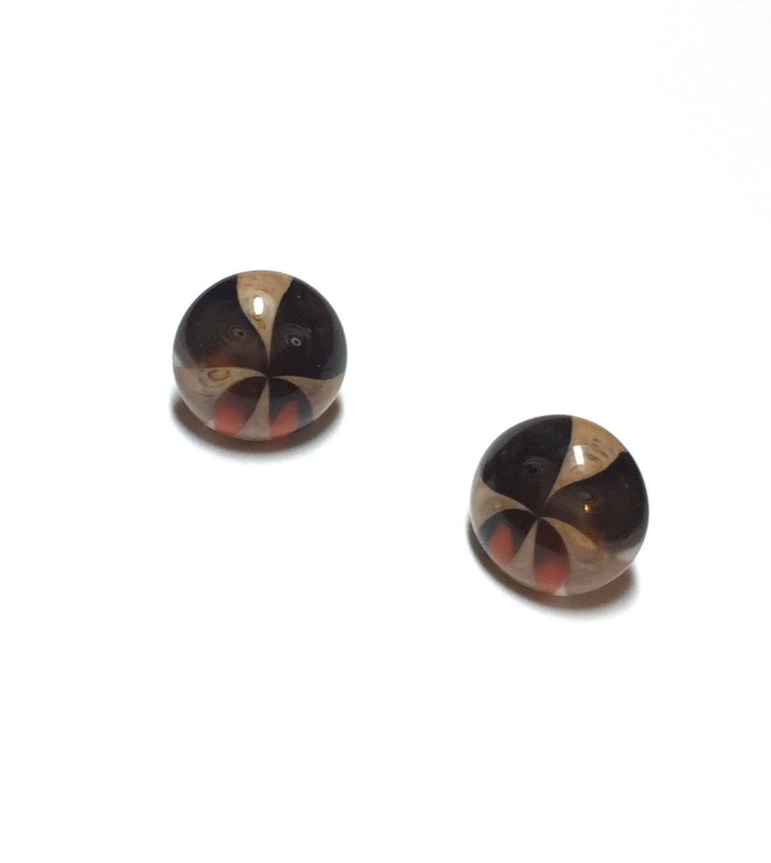 marbled stud earrings