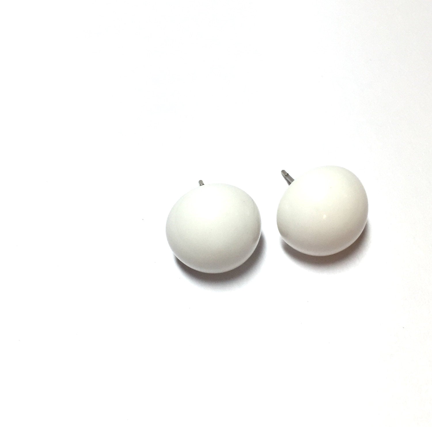white button earrings