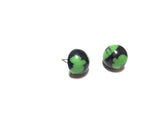 black green earrings
