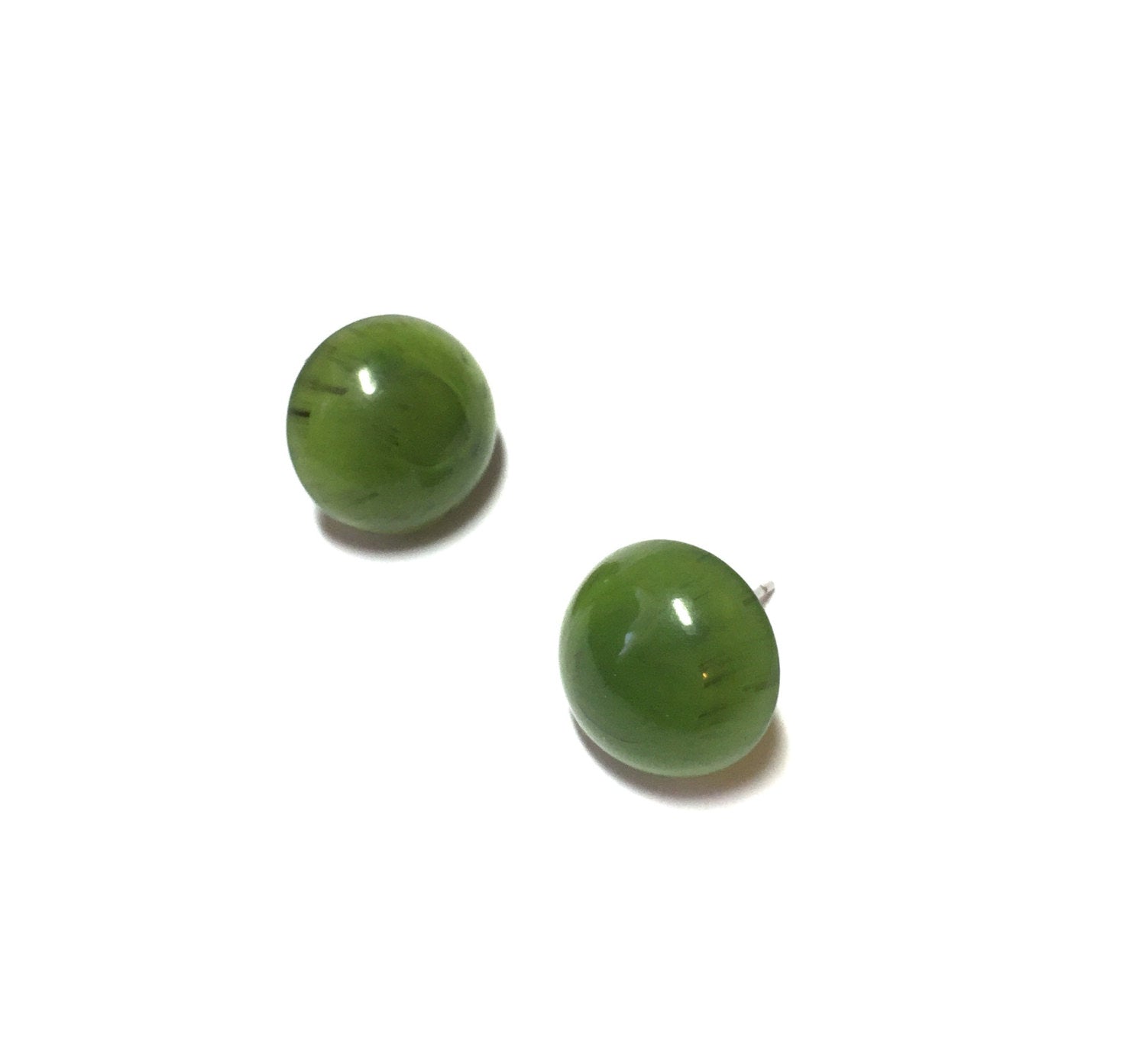 emerald green lucite earrings