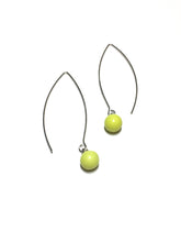 lime green drop earrings