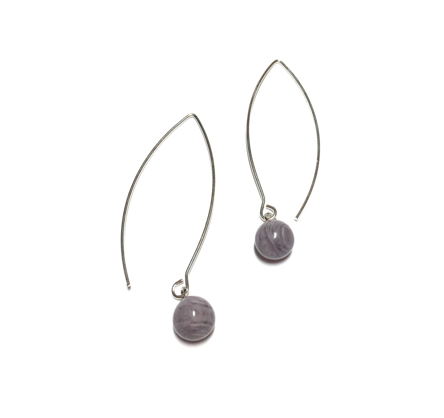marbled grey earrings