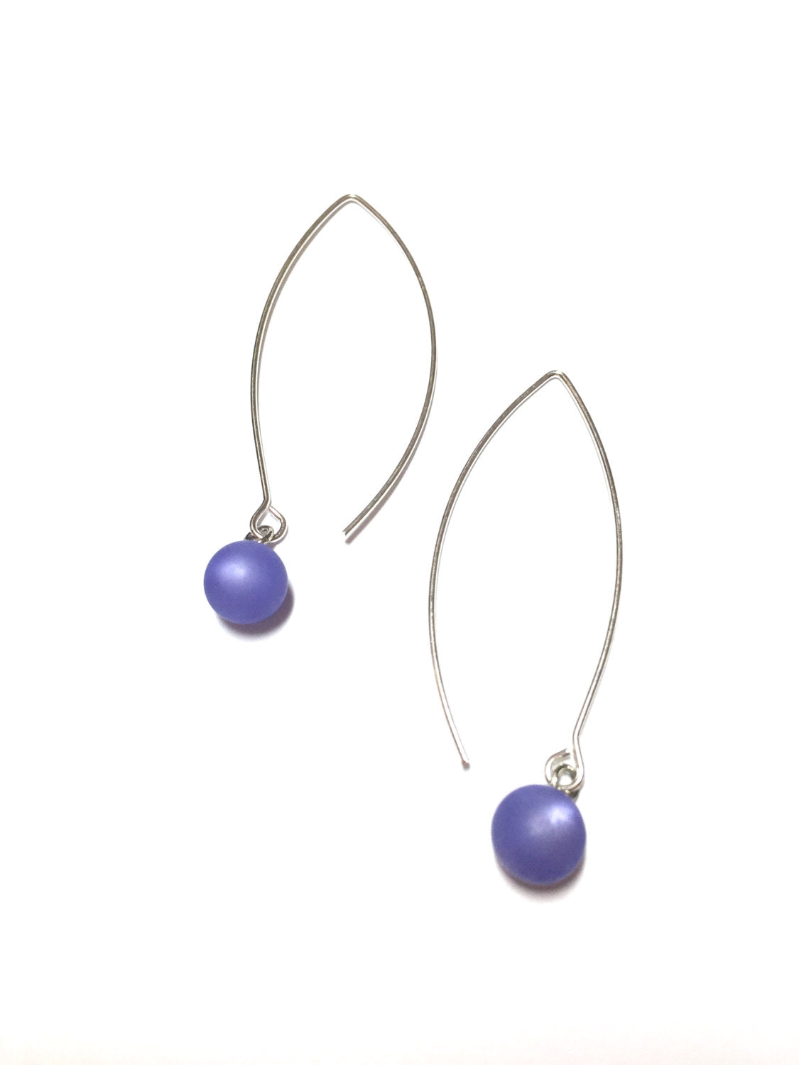 minimalist blue earrings