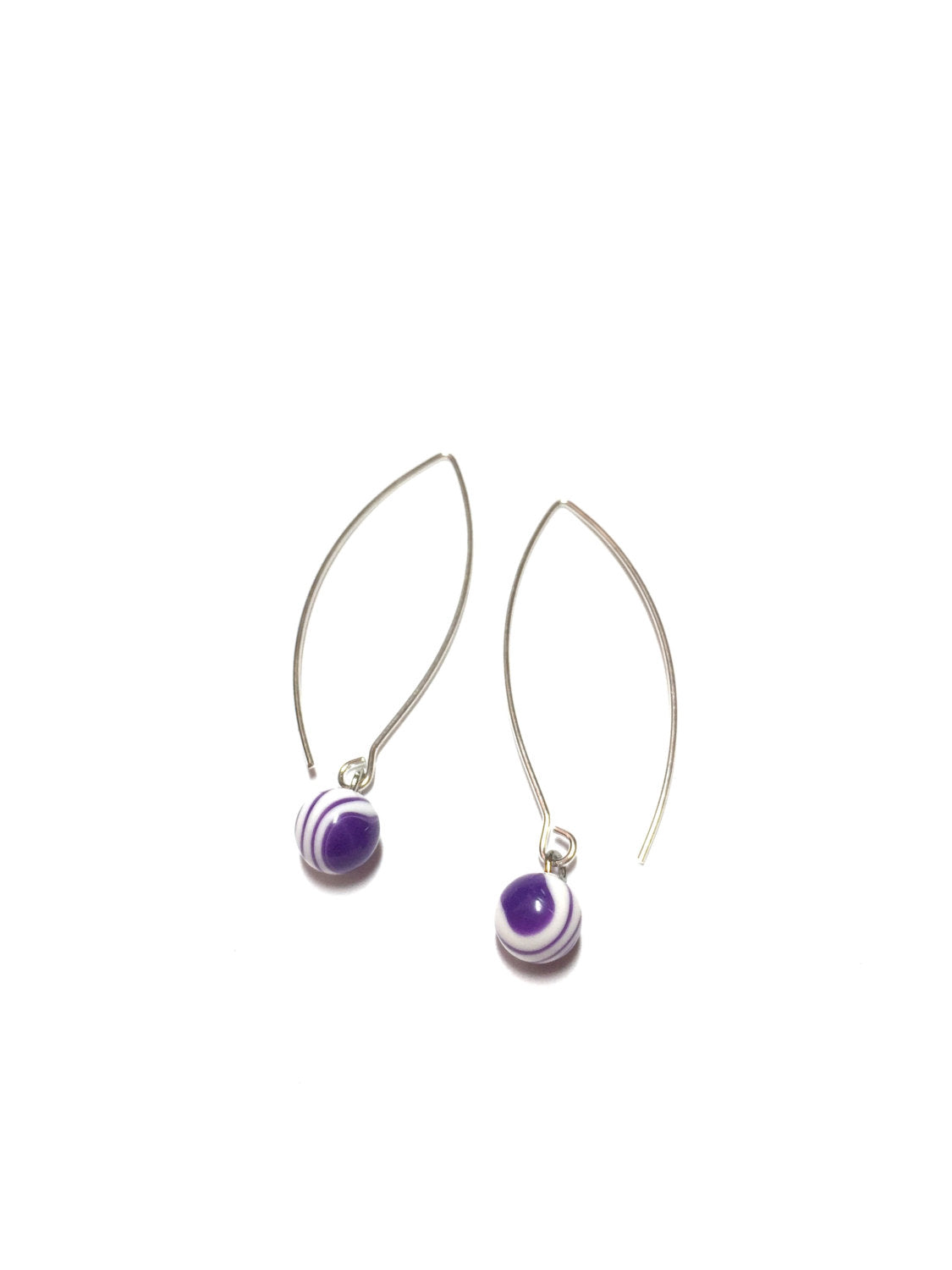 long dark purple earrings