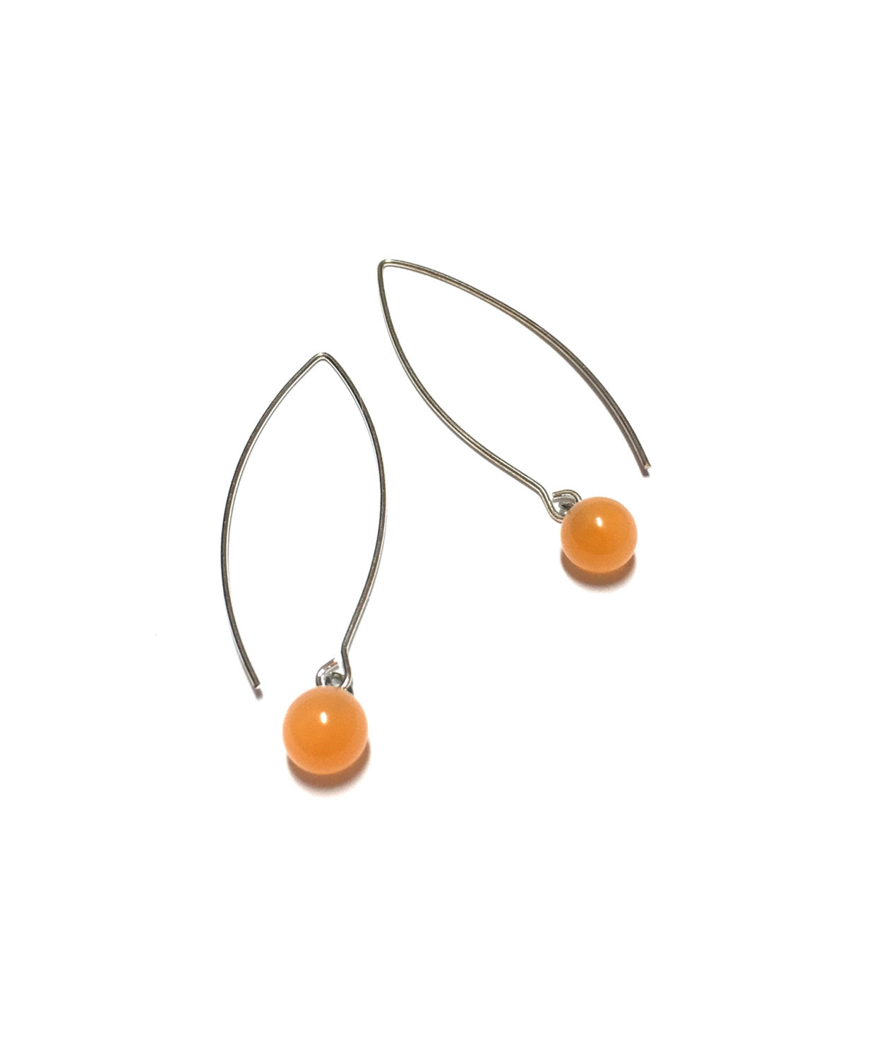 peach moonglow earrings