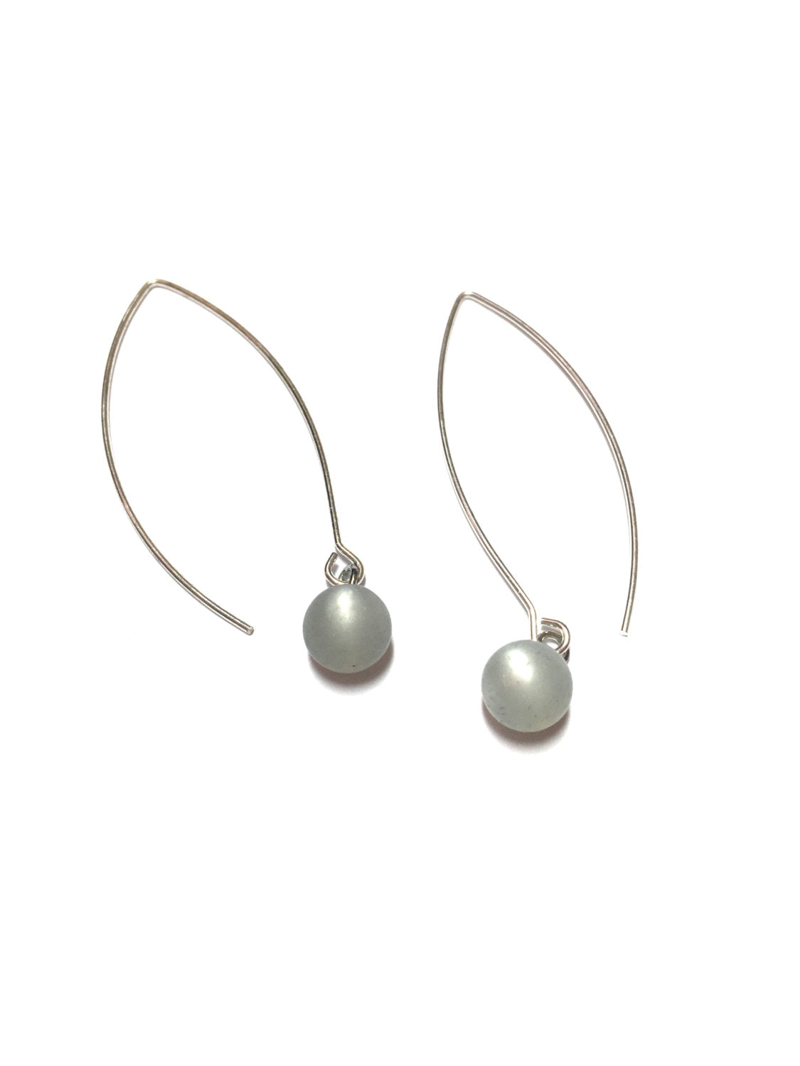 grey raindrop earrings
