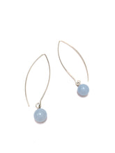 pastel blue drop earrings