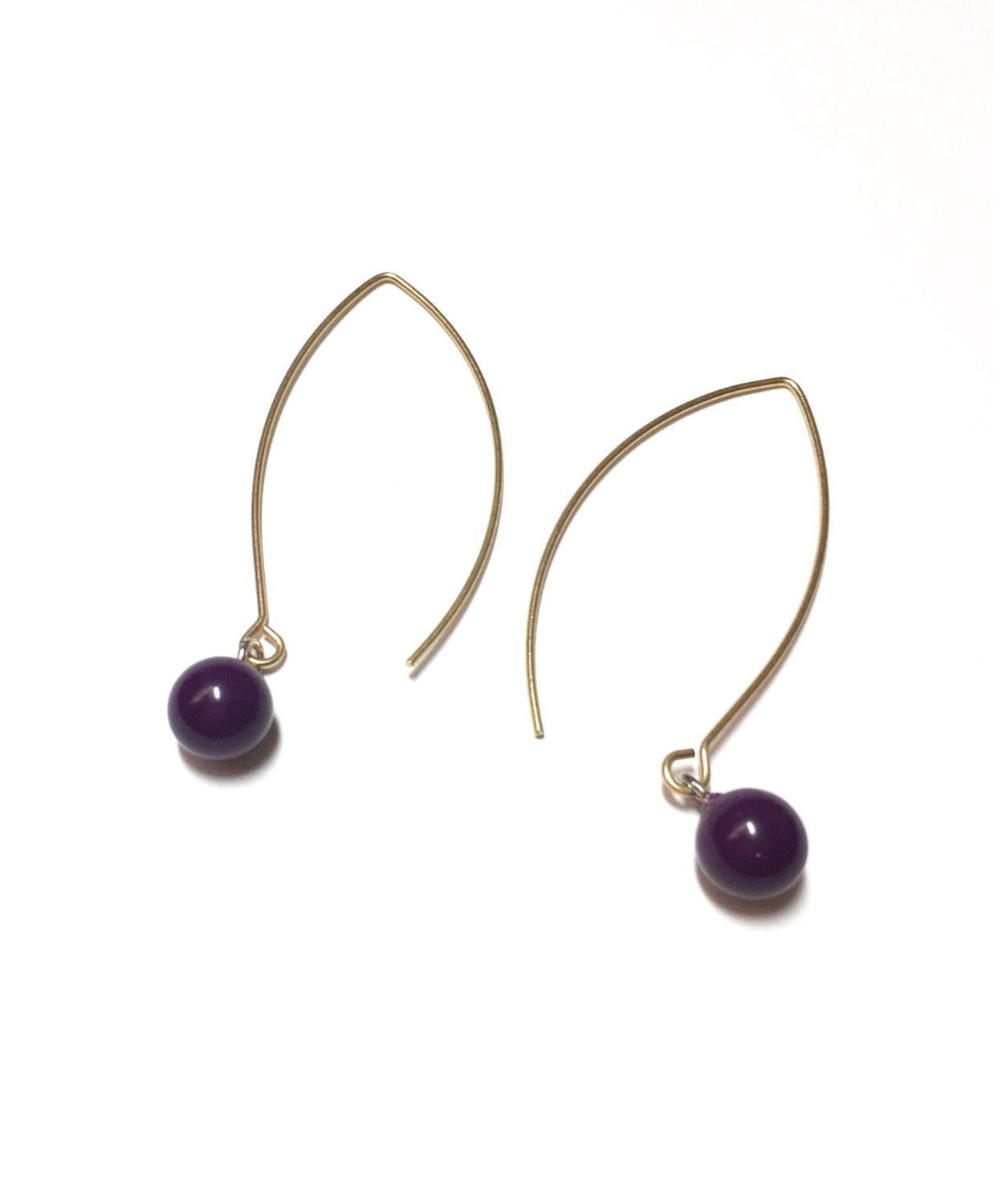 eggplant earrings