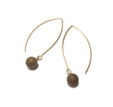 brown raindrop earrings