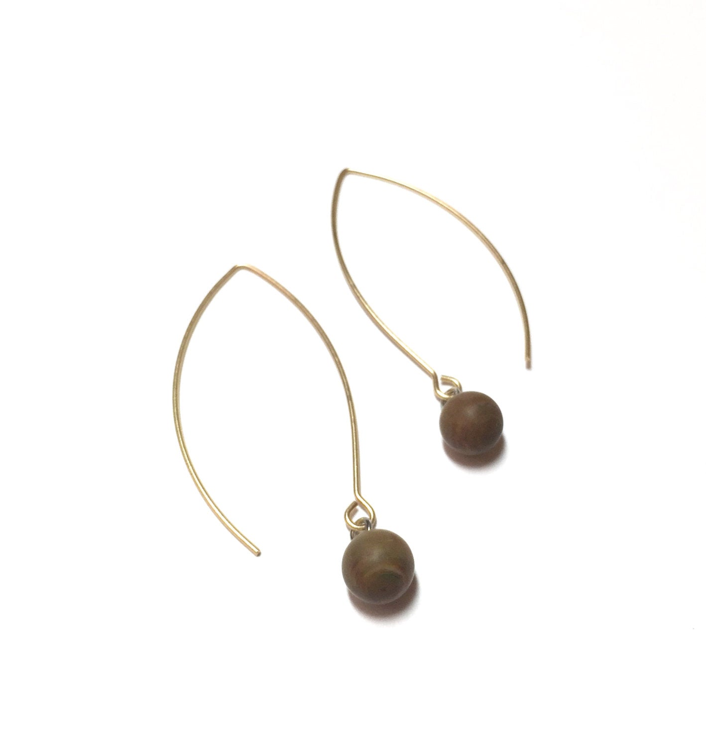 brown gold earrings