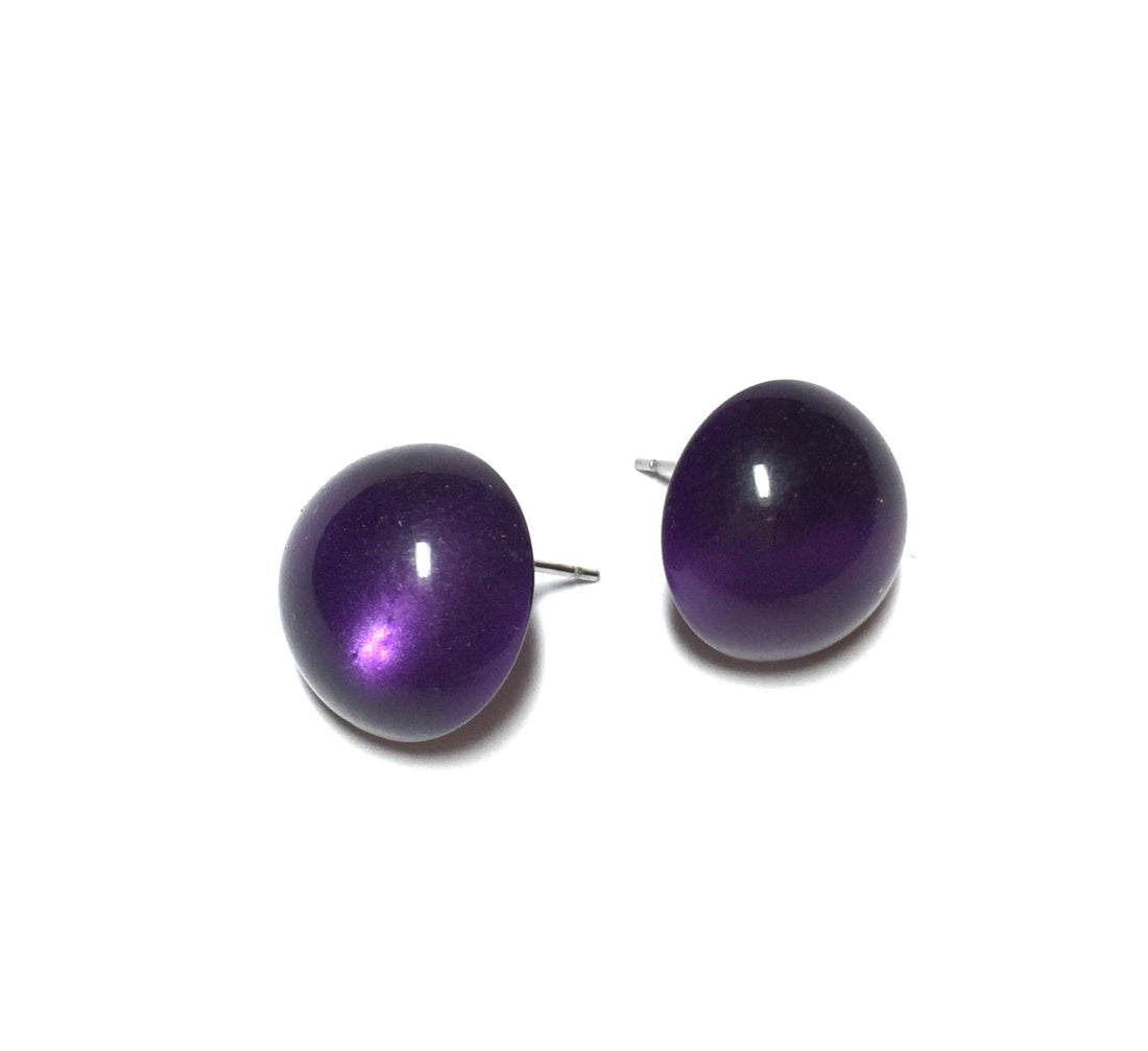 true purple earrings