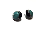 slate blue marbled earrings