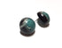 blue black button earrings