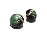green marbled retro buttons