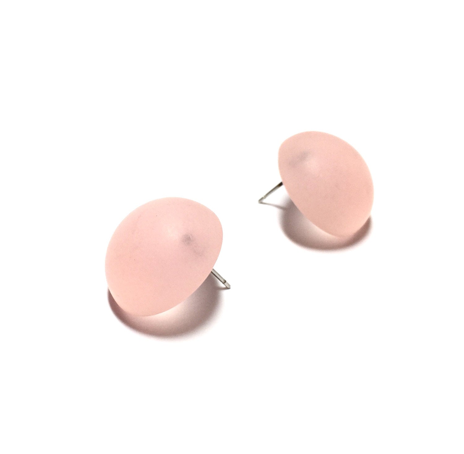 light pink post earrings